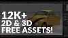 12k Free Assets For 2d 3d Artists