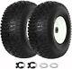 15x6.00-6 Lawn Mower Tires with Tube and Rim 4 Ply, 400lbs Capacity Set of 2