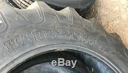 2 New Tires 12.4 28 Harvest King R-1 Tractor Rear 8 ply Tube Type 12.4x28