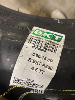 2 New Tires & 2 Tubes 5.00 15 BKT I-3 Traction AS-504 I3 R-1 6 ply TT 5.00x15