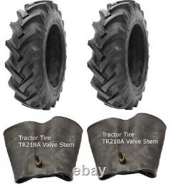 2 New Tractor Tires & 2 Tubes 12.4 38 GTK R1 8 ply TT Rear 12.4x38 12.4-38 FS