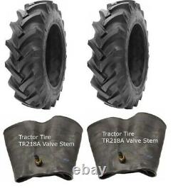 2 New Tractor Tires & 2 Tubes 13.6 28 GTK R1 8 ply TubeType 13.6x28 FS