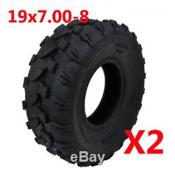 2 Pack 19 x 7.00 8 19x7-8 180/80-8 ATV Tire Tyre 4PLY Quad Dune Buggy Go kart