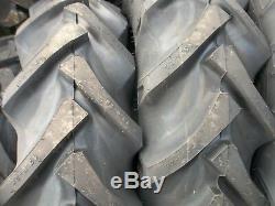 (2-TIRES) 13.6x28,13.6-28 12 PLY Tractor Tires WithTUBES Made in India