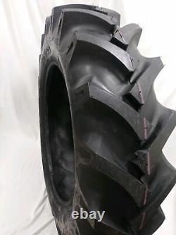 (2 TIRES + 2 TUBES) 13.6x28, 13.6-28 R1 10 PLY Road Crew Tractor Tires 13628