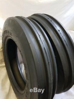 (2 TIRES + 2 TUBES) 6.50-16 8 PLY F2 3-Rib Farm Tractor Tires WithTube 6.50x16