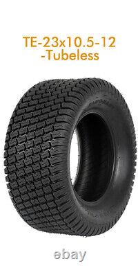 23x10.50-12 Lawn Mower Tractor Turf Saver Tire, 4 ply Tubeless, 1340lbs Set of 2