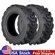 2PC NEW 10X16.5 10-16.5 Skid Steer Tires with Rim guard 12 PLY for Bobcat &other