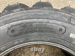 4 NEW 10-16.5 Skid Steer Tires with Rim guard -10X16.5 12 PLY-for Bobcat & other