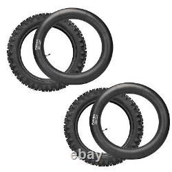 4 PLY Front & Rear 80/100-21+110/90-18 Tire Tube For Dirt Pit Trail Bike Offroad