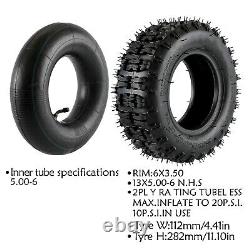 4 Pack 13x5.00-6 13x5-6 Tire Tube Lawn Mower Garden Tractor Tires 2 Ply Rated