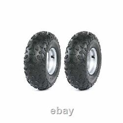 4 Pack 145/70- 6 Front & Rear 4 PLY Tyres Wheel Rims For ATV Go kart Buggy Quad