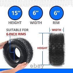 6-Piece Heavy-Duty Lawn Mower Tire Set with Tubes Maximum Load 331 lbs