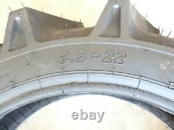 8.3-22 BKT TR171 Extra Deep Lug Tractor Tire 8 ply WITH Tube replaces 8.3/8-22