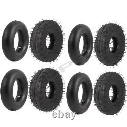 Four 4.10/3.50-4 410/350-4 LAWN MOWER TURF Go Kart Tires Tube 4 PLY RATED 4.10 4