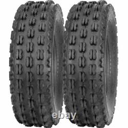Front Tire Set (2x) 4ply 22X7-10 Quadboss Sport ATV Tires 22 7 10 22x7x10 21