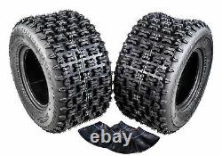 MASSFX MK 20x10-9 Rear ATV Tires 4Ply 2 Pack with 20x10-9 TR-6 Inner Tube 2 Pack