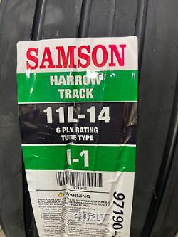 New Tire Samson 11 L 14 Rib Implement 6 ply Farm Tube Type 11L-14 11L14