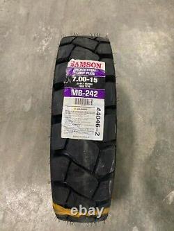 New Tire & Tube 7.00 15 Samson Forklift 14 ply TT 7.00-15 Industrial Grip Plus