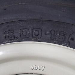One 600x16 600-16 6.00-16 Tractor Tire 3 Rib 12 Ply with Rim & Tube Thorn Resist