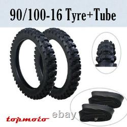 Pair 90/100-16 90x100-16 Rear Tyre Tire 6 ply + Inner Tube for 140cc 150cc Quad