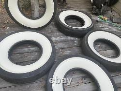 Qty Lot 5 Tires Lester Tire Company WIDE Whitewall 8.25-16 Bias Ply Tube Type