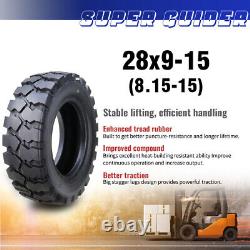 SUPERGUIDER HD 28x9-15 /14TT Forklift Tire withTube Flap 8.15-15, Set2 -12030