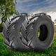 Set Of 2 20x10.00-8 Lawn Mower Tires 4Ply 20x10.00x8 Super Lug Garden Tractor