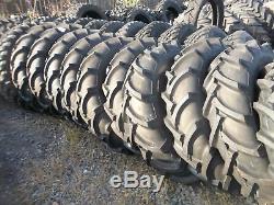 TWO 11.2x28, 11.2-28 8 Ply R 1 Bar Lug FORD JOHN DEERE Tractor Tires with Tubes