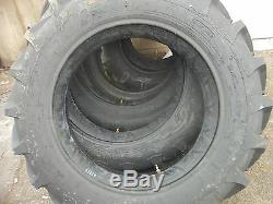 TWO 11.2x28,11.2-28 8 Ply R plus 2 650x16 3 rib tires w tubes