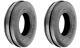 TWO 4.00-15 Tri-Rib 3 Rib Front Tractor Tires 4 Ply Rated & Tubes