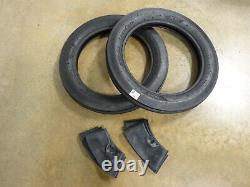 TWO 4.00-19 MRL MTF212 Tri-Rib Front Tractor Tires 6 ply WITH Tubes 8N Ford