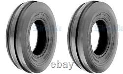 TWO 4.00-19 Tri-Rib Front Tractor Tires WITH Tubes 8N Ford Heavy Duty 6ply Rated