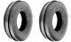 TWO 5.00-15 5.00X15 500-15 Tri-Rib 3-Rib Tires & Tubes Heavy Duty 6 ply Rated