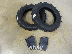 TWO 5.00-15 BKT AS-504 I-3 Traction Implement Tires WITH Tubes 6 ply Hay Rakes