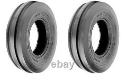 TWO 6.00-16 6.00X16 Tri-3 Rib Heavy Duty 8Ply Rated F-2 Tractor Tires & Tubes