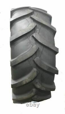 (TWO) 6.00-16 CROP MASTER R-1 Lug Tractor Tires & Tubes 8ply Rated Heavy Duty
