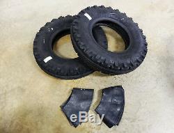 TWO 7.50-16 BKT TF-8181 Vintage Tread Front Tractor Tires 6 ply WITH Tubes
