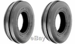 TWO 7.5L-15 Tri 3-Rib Front Farm Tractor Tires & Tubes 6Ply Rated F2 Heavy Duty