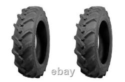 (TWO) 8-16 8X16 ATF TRACTION II R-1 AG LUG TIRES & TUBES 6-ply Rated Heavy Duty