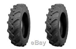 (TWO) ATF Brand 6.00-12 Traction R-1 Lug Tractor Tires & Tubes 6 Ply Rated
