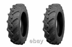 (TWO) ATF Brand 8-16 8x16 I-3 Traction Lug Tractor Tires & Tubes 6 Ply Rated