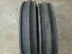 TWO Front Triple Rib Tractor Tires 7.50x16, 750x16, 750-16 Eight Ply with Tubes