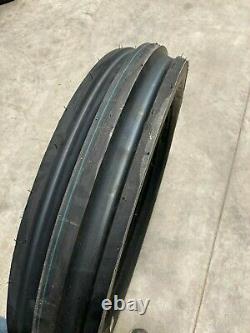 TWO New 6.00-16 Samson F-2 Tri-Rib Front Tractor Tires WITH Tubes 6 ply 3 Rib