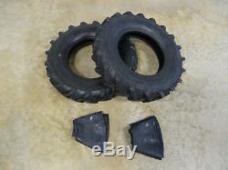 TWO New Deestone 6.00-14 Tractor Lug D402 Tires & Tubes 6 Ply