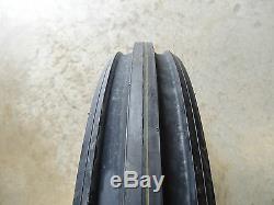 TWO New Deestone 6.00-16 D401 Tri-Rib Front Tractor Tires & Tubes 6 ply 3 Rib