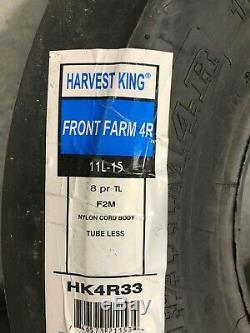Tire & Tube 11 L 15 Harvest King 4 Rib F-2M Tractor Front 8 ply TL 11L-15