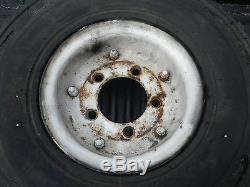 Used 5-Lug Forklift Rim and Tire. 5.00-8 10 ply tire-Needs tube